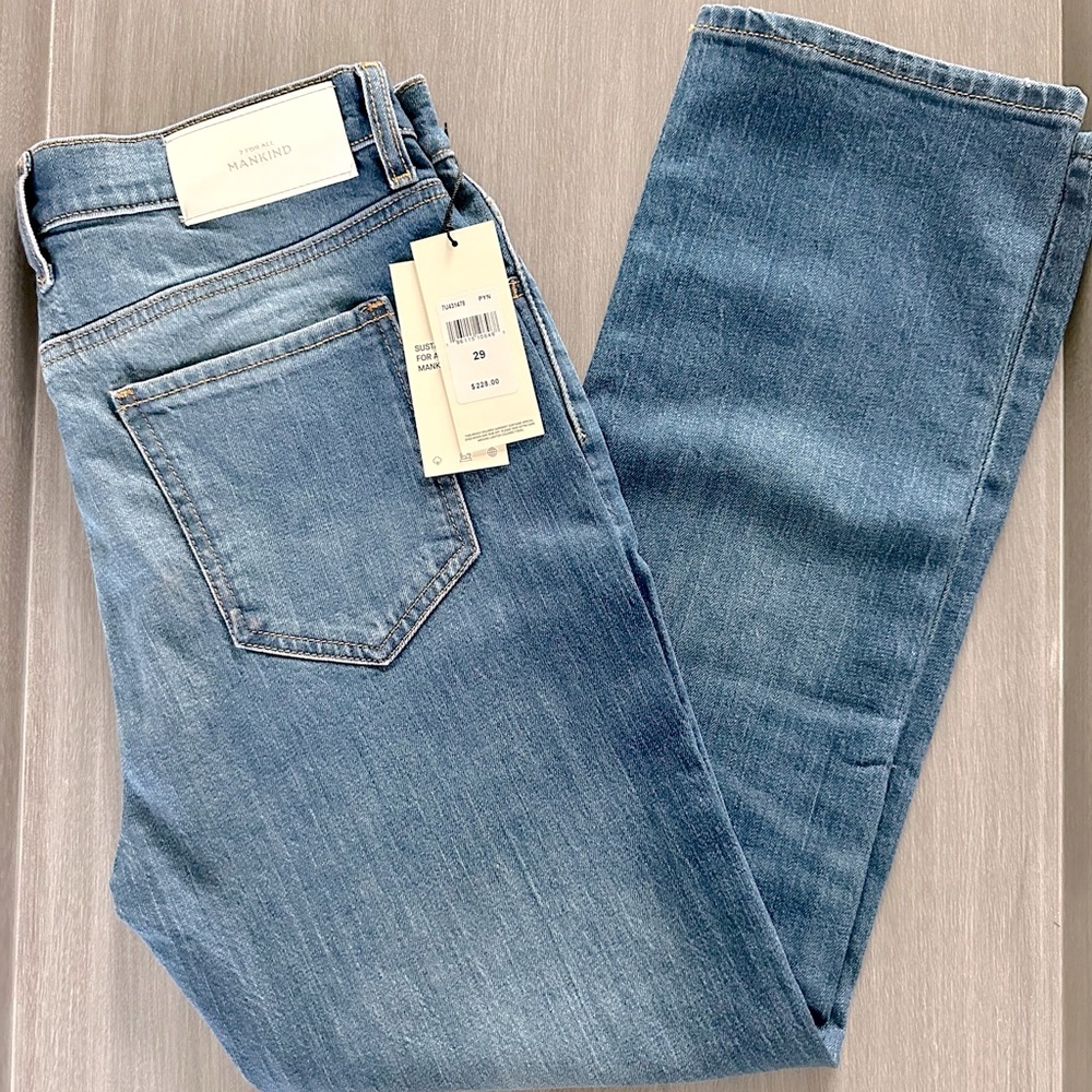 7 for all mankind easy slim cropped straight jean